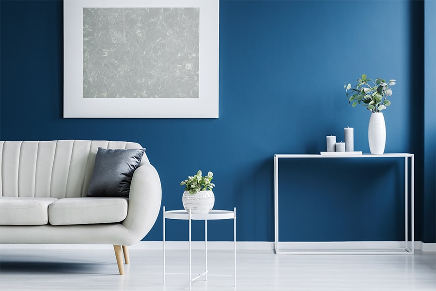 living-room-with-new-blue-paint-at-interior-walls-charlotte-nc